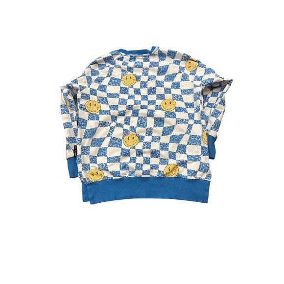 Little Bipsy Retro Check Pullover Sweatshirt Top Size 9 - Picture 2 of 3